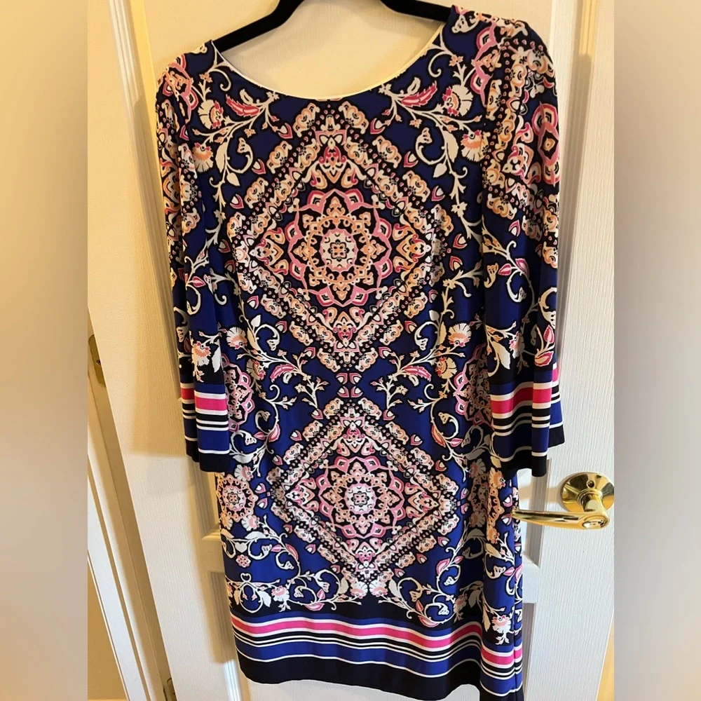 Patterned mid sleeve dress - Jessica Howard - Size 10 - Picture 1 of 2